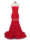 Trumpet/Mermaid Strapless Stretch Crepe Sweep Train Prom Dresses Sale #sale02016264