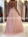 A-line Square Neckline Chiffon Floor-length Beading Prom Dresses #UKM020108050
