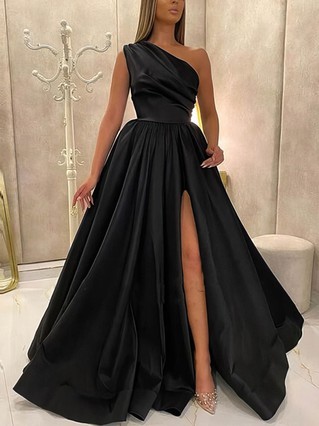 Trumpet/Mermaid Off-the-shoulder Satin Sweep Train Ruffles Prom Dresses ...