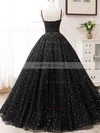 Ball Gown Sweetheart Satin Tulle Sweep Train Prom Dresses #UKM020108411