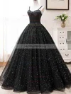 Ball Gown Sweetheart Satin Tulle Sweep Train Prom Dresses #UKM020108411