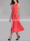 A Line Jersey Multiway Midi Dress In Coral #UKM01014263