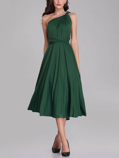 A Line Jersey Multiway Midi Dress In Forest Green #UKM01014267