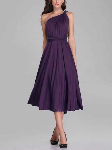 A Line Jersey Multiway Midi Dress In Purple #UKM01014283