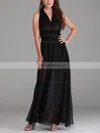Chiffon A Line Multiway Maxi Evening Gown In Black #UKM01014364