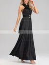 Silk Like Satin A Line Multiway Maxi Evening Gown In Black #UKM01014380