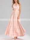 Silk Like Satin A Line Multiway Maxi Evening Gown In Pink #UKM01014382