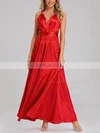 Silk Like Satin A Line Multiway Maxi Evening Gown In Red #UKM01014383