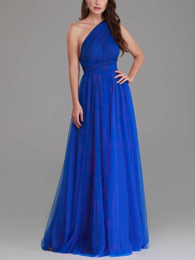 Tulle A Line Maxi Dress In Royal Blue #UKM01014386