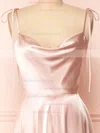 Moira Blush | Cowl Neck Satin Maxi Dress w/ High Slit #UKM01014415