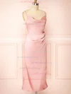 Chloe Pink | Cowl Neck Satin Slip Dress #UKM01014420