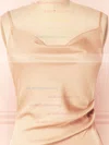 Chloe Champagne | Cowl Neck Satin Slip Dress #UKM01014429