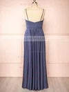 Lizza Blue Grey | Satin Maxi Dress w/ Slit #UKM01014443