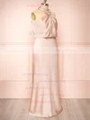Jinny Champagne | Satin Halter Maxi Dress #UKM01014456