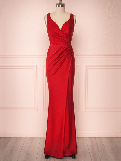 Shalmika | Red Satin Dress #UKM01014462