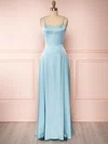 A-line Sweetheart Silk-like Satin Floor-length Bridesmaid Dresses With Pockets #UKM01014472