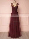 Adifa Burgundy |  Tulle Gown #UKM01014489