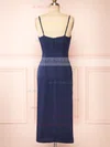 Chloe Navy | Cowl Neck Satin Slip Dress #UKM01014501