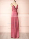 Lizza Pink | Maxi Satin Dress w/ Slit #UKM01014502