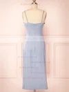 Chloe Blue | Cowl Neck Satin Slip Dress #UKM01014515