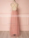 Aliki Blush | Plunging Neckline Mesh Maxi Dress #UKM01014517