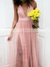 Aliki Blush | Plunging Neckline Mesh Maxi Dress #UKM01014517