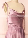 Moira Mauve | Cowl Neck Satin Maxi Dress w/ High Slit #UKM01014533
