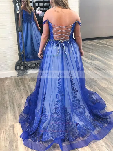 Off shoulder prom hot sale dress plus size