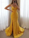 Sweetheart Fit and Flare Corset Sequin Prom Dresses #UKM020112503