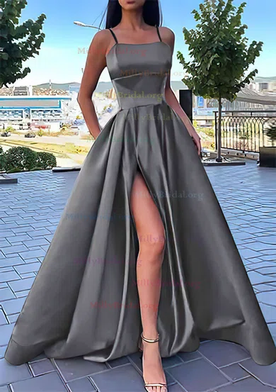 Steel grey 2024 evening gown