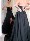 A-line Sweetheart Chiffon Sweep Train Prom Dresses With Split Front #UKM020112927