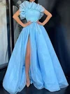Ball Gown/Princess Floor-length Straight Organza Sashes / Ribbons Prom Dresses #UKM020113115