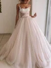 Princess Square Neckline Tulle Lace Floor-length Prom Dresses With Appliques Lace #UKM020113271