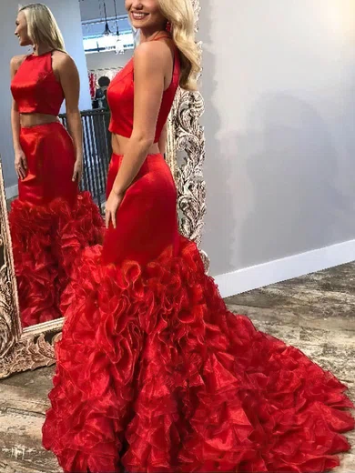 Milly bridal discount red two piece