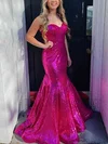 Trumpet/Mermaid Sweetheart Sequined Sweep Train Prom Dresses #UKM020113859