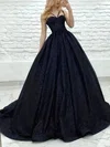 Ball Gown/Princess Sweetheart Glitter Sweep Train Prom Dresses #UKM020113902