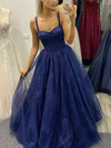Ball Gown Sweetheart Tulle Glitter Sweep Train Prom Dresses #UKM020114173