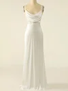 Sheath/Column Cowl Neck Silk-like Satin Floor-length Prom Dresses #UKM020114609