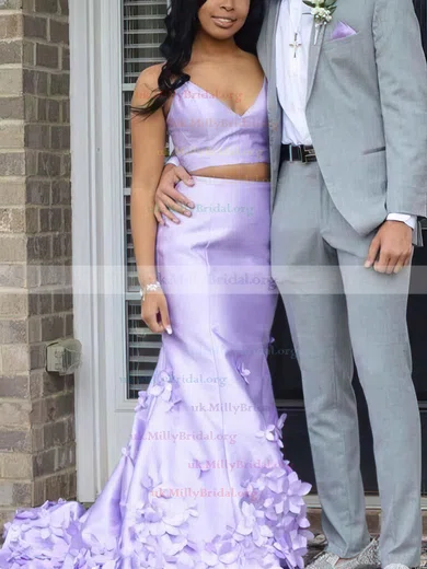 Light purple two piece prom outlet dress