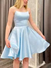 A-line Square Neckline Satin Short/Mini Short Prom Dresses #UKM020020109127
