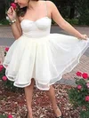 A-line Sweetheart Tulle Knee-length Short Prom Dresses #UKM020020111632