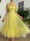 A-line Sweetheart Tulle Ankle-length Ruffles Short Prom Dresses #UKM020020109381
