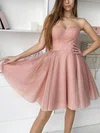 A-line Sweetheart Glitter Short/Mini Short Prom Dresses #UKM020020110186