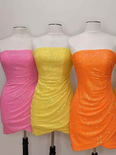 Sheath/Column Straight Sequined Short/Mini Short Prom Dresses #UKM020020111212