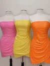 Sheath/Column Straight Sequined Short/Mini Short Prom Dresses #UKM020020111212