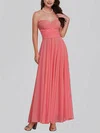 A-line Sweetheart Chiffon Ankle-length Bridesmaid Dresses With Sashes / Ribbons #UKM01014357
