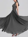 A-line One Shoulder Chiffon Ankle-length Bridesmaid Dresses With Sashes / Ribbons #UKM01014359