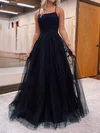 Ball Gown/Princess Floor-length Square Neckline Tulle Appliques Lace Prom Dresses #UKM020115665