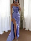 Mermaid Strapless Satin Corset Prom Dresses with Ruched #UKM020115804