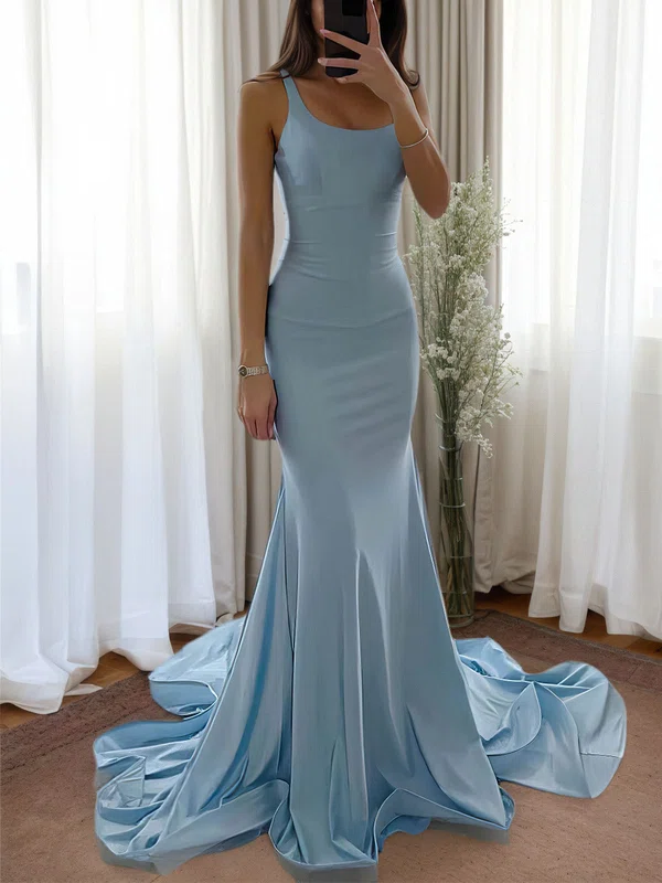 Pretty Backless Mermaid Jersey Prom Dresses #UKM020115821